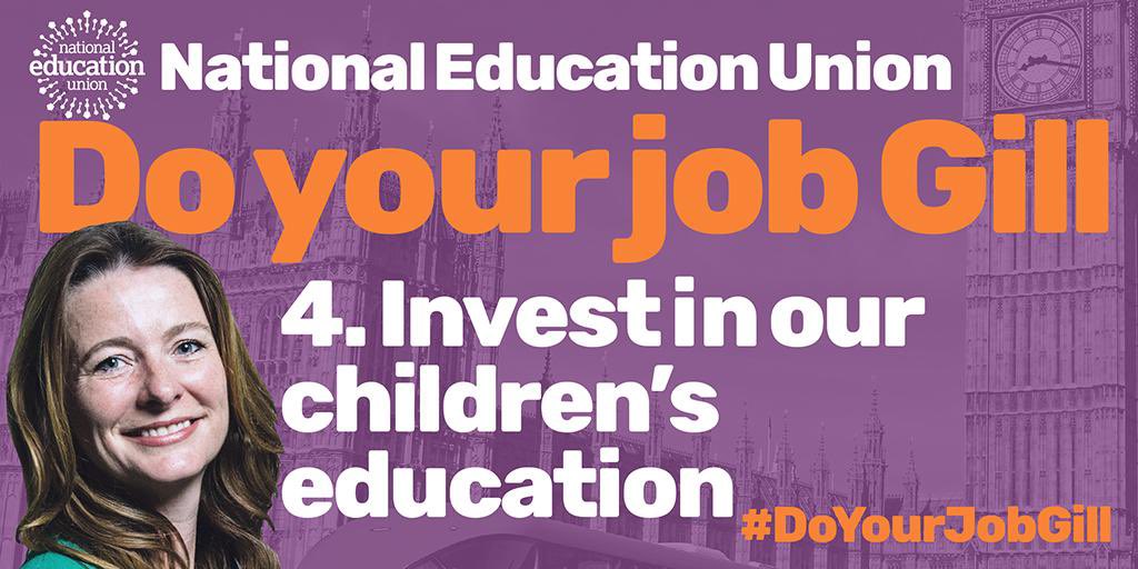 BrackForNEU's tweet image. @GillianKeegan please take the following steps to safeguard education. It essential that our children have this fundamental basic need met. You need to listen to the headteachers, teachers and families calling for: