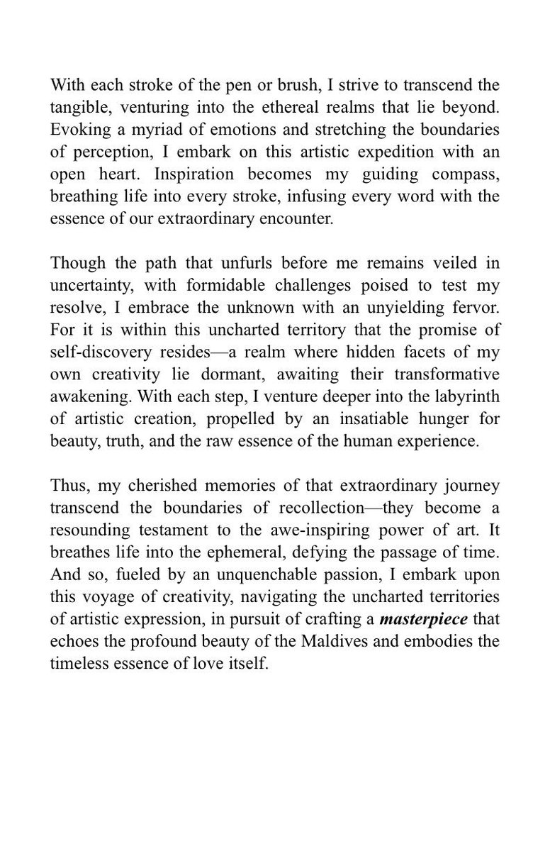 Superuomo123's tweet photo. #amidst the #ethereal #beauty of the #Maldives —has #embarked on an #extraordinary #metamorphosis . It has #evolved into a #boundless #exploration of #uncharted #territories , #propelling me into the #enchanting #realm of #artistic #expression. https://t.co/8TtwRrlp07