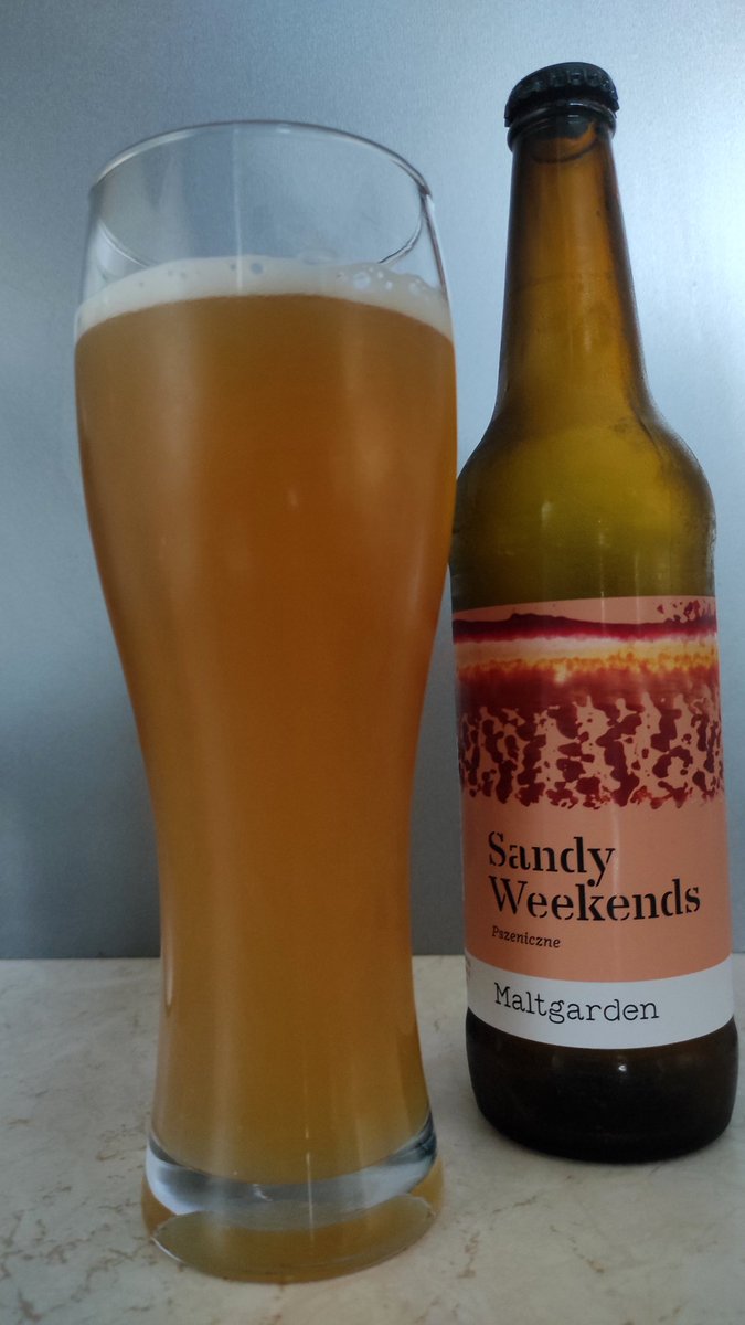 #307
🍺 Sandy Weekends
🇵🇱 Maltgarden
Pszeniczne
Alk. 5.0%
Ekst. wag. 13.0
4/5
#craftbeer #browar  #Maltgarden #weizen #beerpics #beergeek #beertography #wroclaw