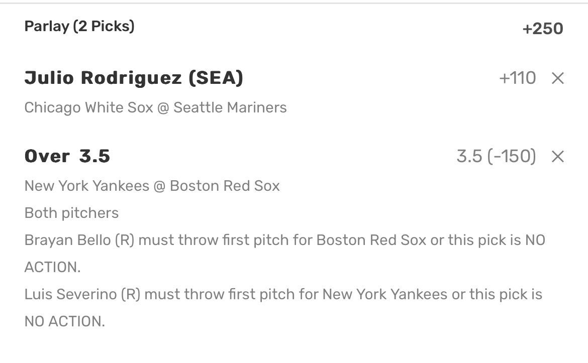 Sunday✨

Giants (+113)(.5u)

Julio Rodriguez TB Ov. (1.5)

Yankees TT Ov. (3.5)(GM2)

MAXBET Already Cashed 📈

Cardinals TT Ov. (4) x3🔥💸

3 STRAIGHT MAXES ✅✅✅

Subscribe: bit.ly/BDSportings

DM For All Deals 🤝

@BovadaOfficial
#MLB #NBA #PlayerProps #CrossSportParlay