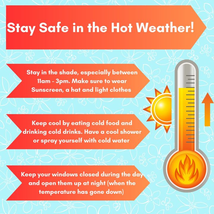 RandLHealthcare's tweet photo. Just a gentle reminder to everyone to stay safe during this hot weather! 

Make sure to stay hydrated, and keep in the shade. For more information on how to stay safe, check out the NHS Website by following the link: https://t.co/esDKng0IUb.

#UCS #RandLHealthcare #Weather #Team https://t.co/XOXyaXAv4t