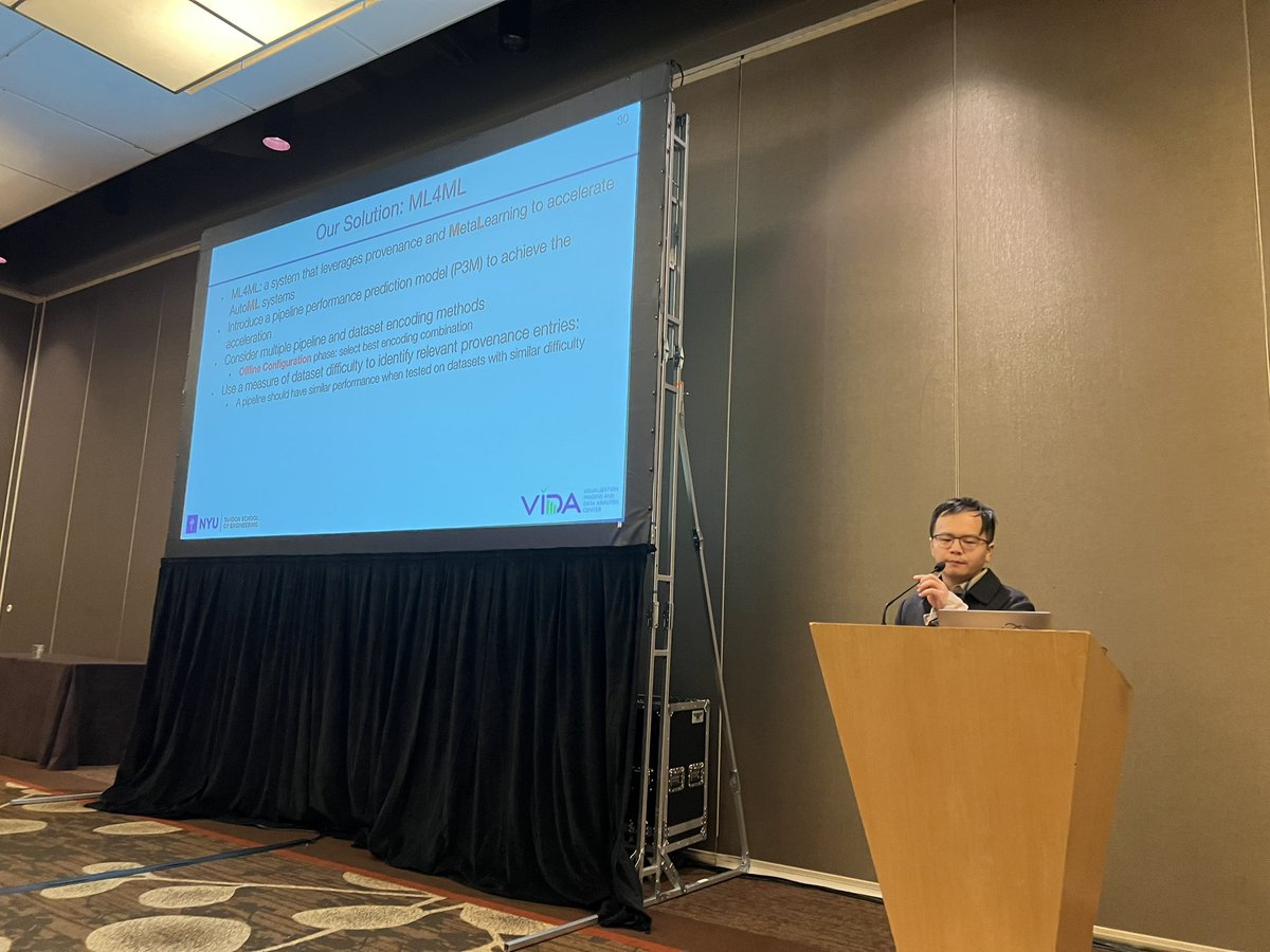 Haoxiang Zhang presents “Using Pipeline Performance Prediction to Accelerate AutoML Systems”