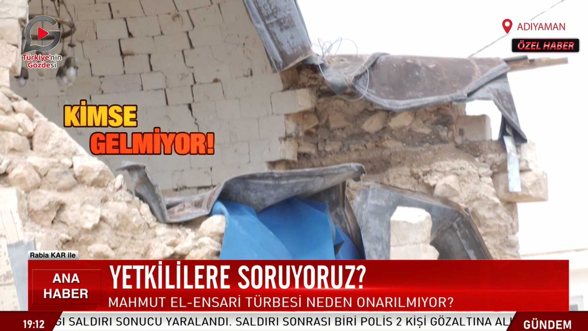 gozdetvcomtr's tweet photo. Depremde Hasar Alan Mahmut El-Ensari Türbesi Neden Onarılmıyor? https://t.co/8g4IKXw93u https://t.co/cJGVBNeUKt