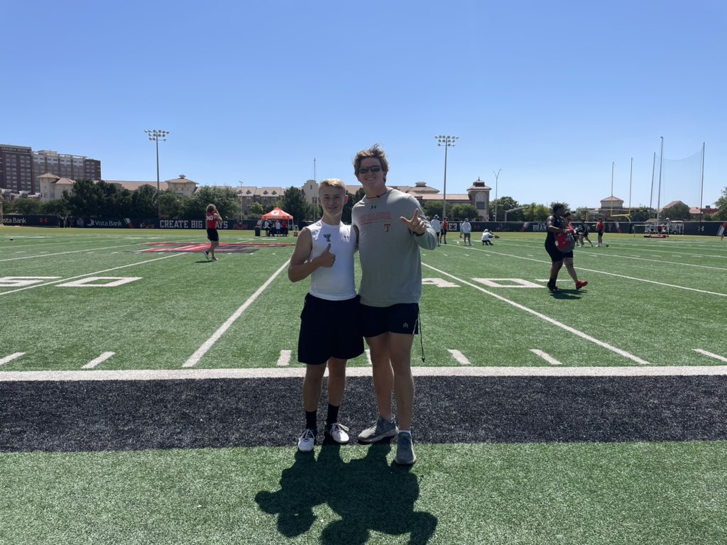 I got to connect with former <a href="/AndyBulldogsFB/">Andalusia Football</a> kicker <a href="/reesebb18/">Reese Burkhardt</a> at the Texas Tech University specialist camp. I was perfect on the charting, with my longest field goal being 49 yards. 
<a href="/EWS_Mentality/">Elite Winning Solutions</a> 
<a href="/StraughnFootba1/">Straughn Football</a> 
<a href="/Shaynegraham17/">Shayne Graham</a> 
<a href="/OneOnOneKicking/">OneOnOne Kicking Camps🏈</a> 
<a href="/TexasTechFB/">Texas Tech Football</a>