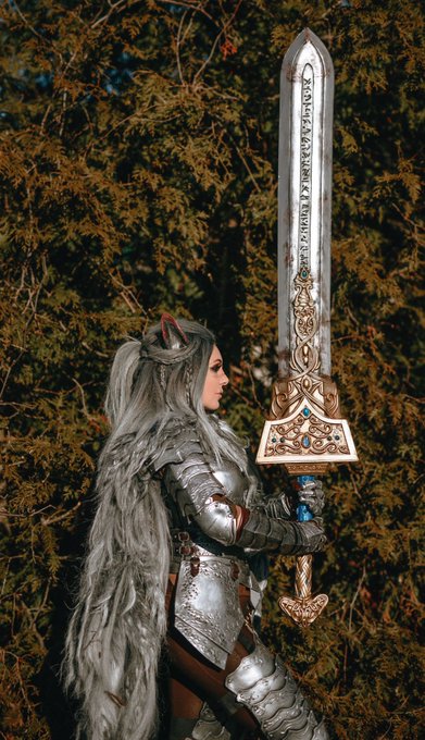 1 pic. SHOW ME YOUR BIG SWORD COSPLAYS RIGHT NOW 🗡️😤  Costume and sword made by me! 💜 Photo: @worldofgwendana<a href="/tag/eldenring"class="tags"><span>#eldenring</span></a><a href="/tag/ranni"class="tags"><span>#ranni</span></a><a href="/tag/rannithewitch"class="tags"><span>#rannithewitch</span></a><a href="/tag/eldenringcosplay"class="tags"><span>#eldenringcosplay</span></a>