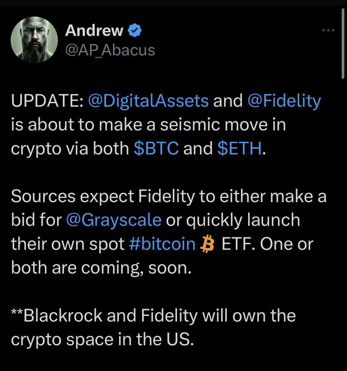 #Cardano folks, critical to understand. You’re being PysOps’d out of your $ADA. Blackrock & Fidelity are moving to control all crypto. You don’t think they see the higher ROI in alts? Fidelity’s ForUsAll 401k plan Investors can buy into six cryptocurrencies: $BTC, $ETH, $SOL,