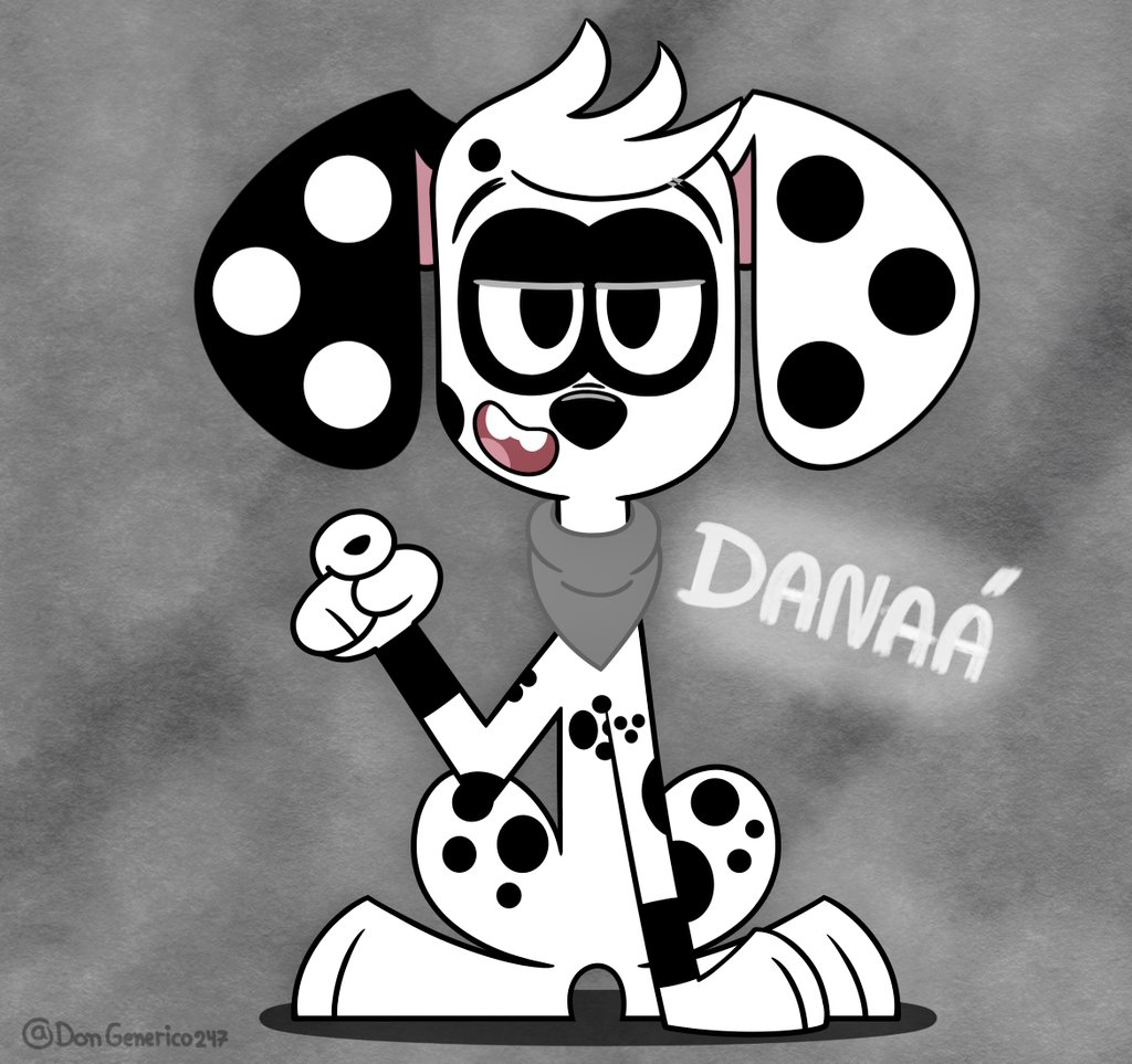 🤍Drawing of my oc Danaá 🤍 Who seems to want to tell you something jeje (Sorry for the horrible background xd) #101DalmatianStreet #101Dalmatians #101DS