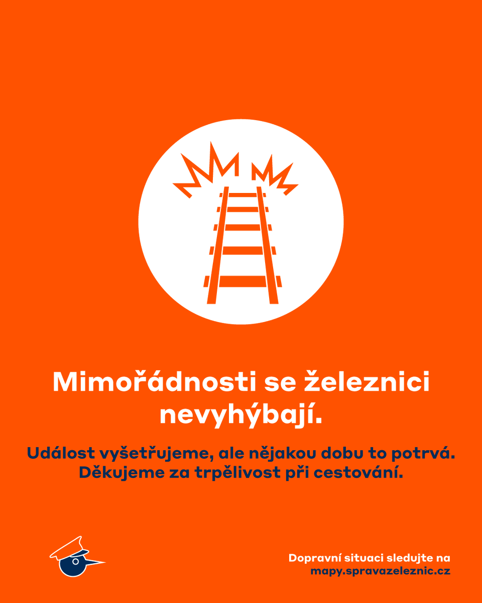 datel_informuje's tweet photo. Úsek Brno-Horní Heršpice - Brno hlavní nádraží, mimořádná událost na železnici, předpokládaný konec omezení: 18.06.2023 22:00
https://t.co/8FqdaR9yIg https://t.co/sJCEkvM0k7