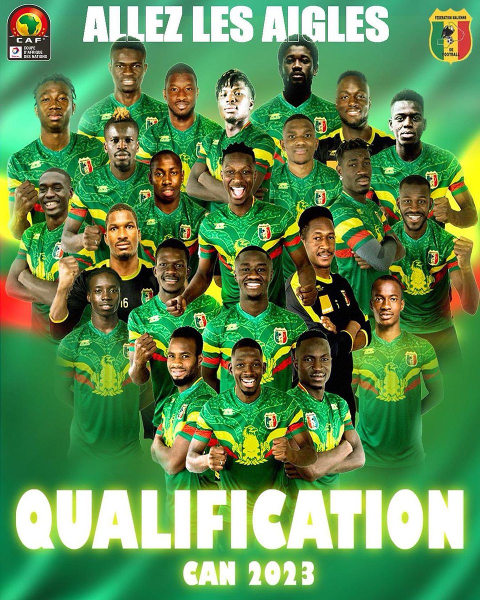 femafoot's tweet photo. Les #Aigles 🇲🇱 à la #CAN2023 en #CotedIvoire 

Mission accomplie !! https://t.co/il07PC3tZ1