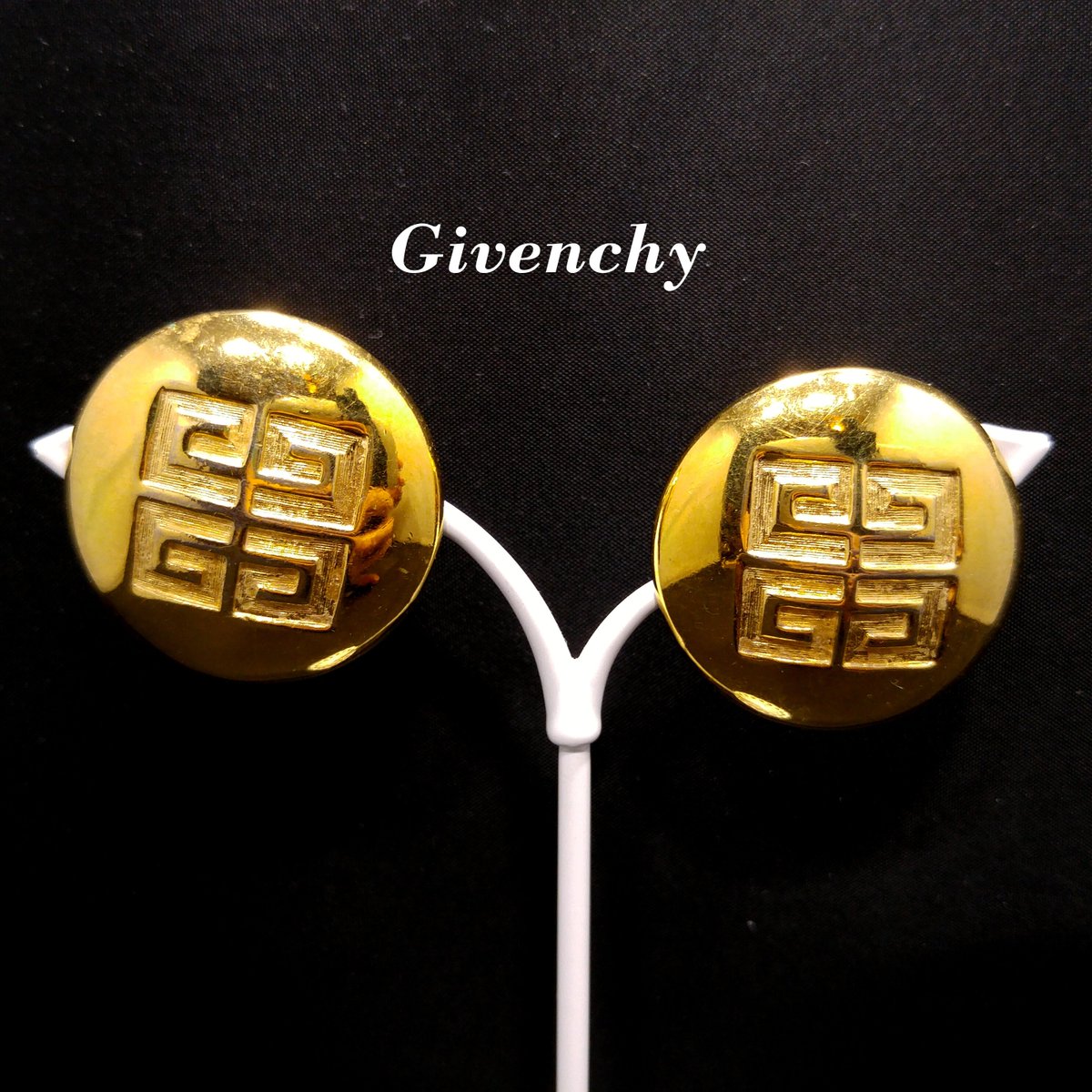 #etsy shop: Givenchy Hallmark Round Clip Earrings, Large Gold Plated, 1980s Vintage Jewelry etsy.me/3NB4RXp #gold #circle #women #givenchyparisny #givenchyearrings #vintageearrings #vintagejewelry #largeearrings #vintagegift