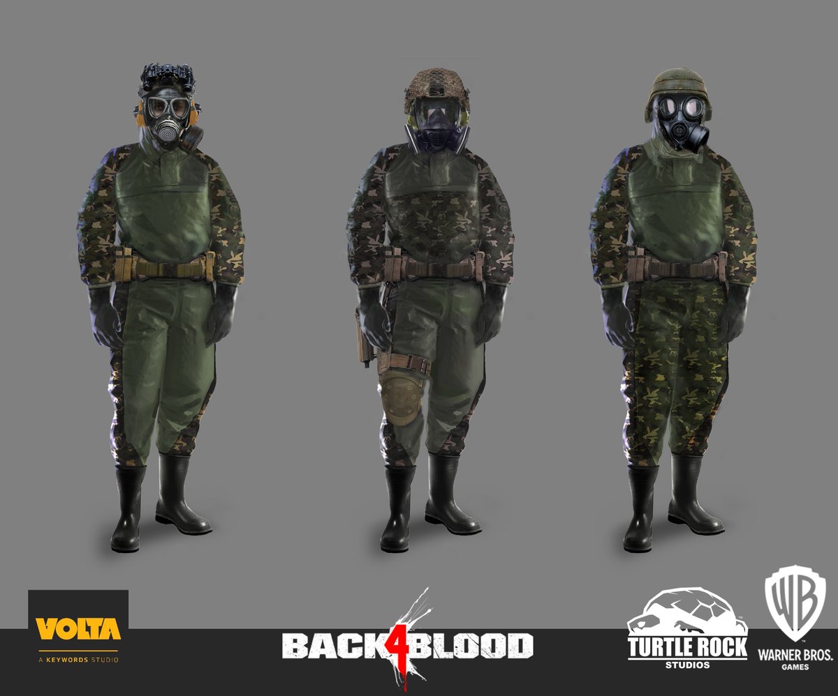 Back4BloodWiki's tweet photo. Even when temperatures rise, Elijah Walker wears his protective suit, which was conceptualized by Panagiotis Giannakopoulos. More artwork can be found at https://t.co/VYSpLPMbbi.
#SundayVibes https://t.co/wQh55HyRC1