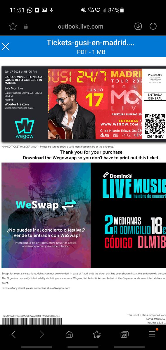 StefEscobar's tweet photo. Mi boleta decia: @carlosvives @Fonseca y @gusi  y solo se presentó @gusi quién puede explicar este tipo de publicidad engañosa....????
No podemos dejar el nombre de Colombia así... esto no se hace. https://t.co/qDIdPrx9QE