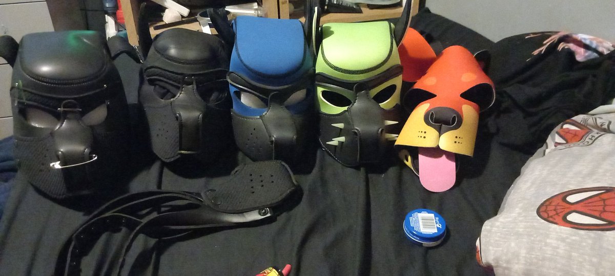 MuttNoir's tweet photo. the boys. far left one isn't mine it's my bfs. the other 5 are all my boys ♡
in order left to right. jax (bfs) Noir. spyro. Agro. Ash. the half muzzle has no name

#pupplay #wruffstuff #puppyplay https://t.co/rgn1MrkaEP