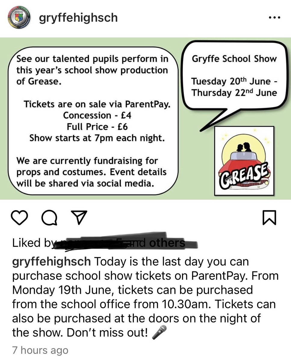 Only a few tickets left for Thursday’s performance! Get your tickets before it’s too late! <a href="/GryffeHighSch/">Gryffe High School</a>
