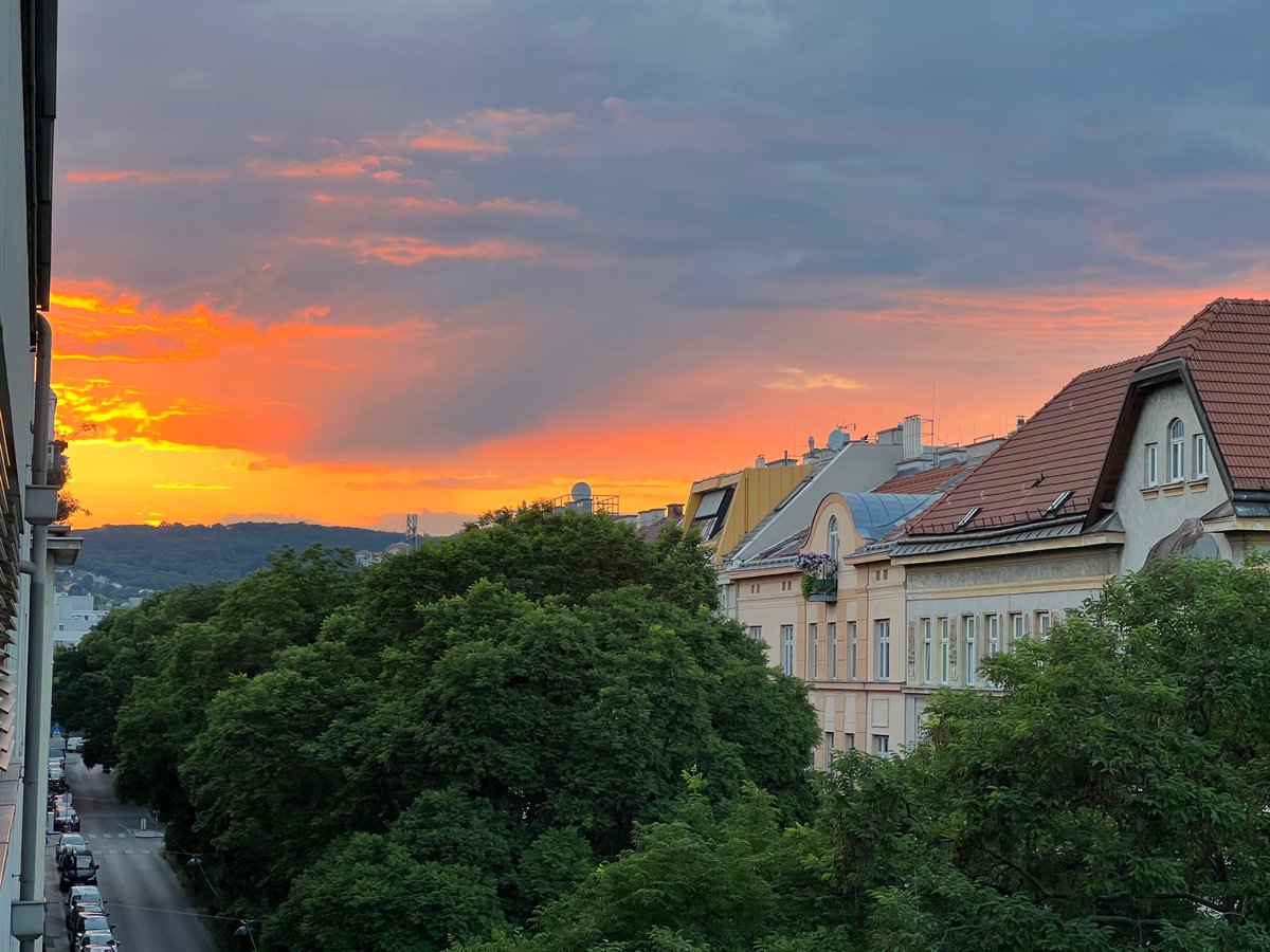 Sunset yesterday in Vienna