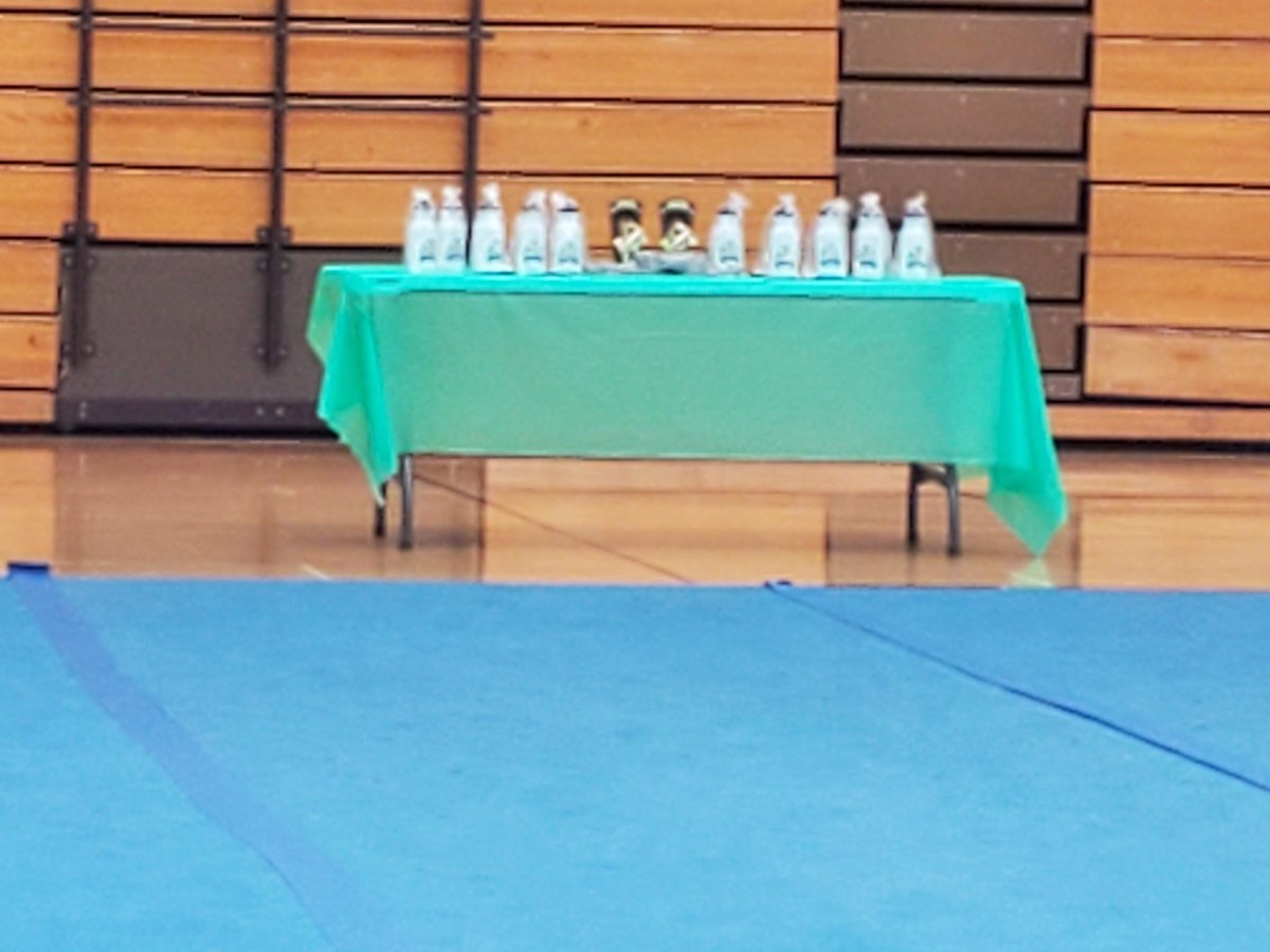 Getting ready for the Montwood High Cheer Camp Showcase to begin!