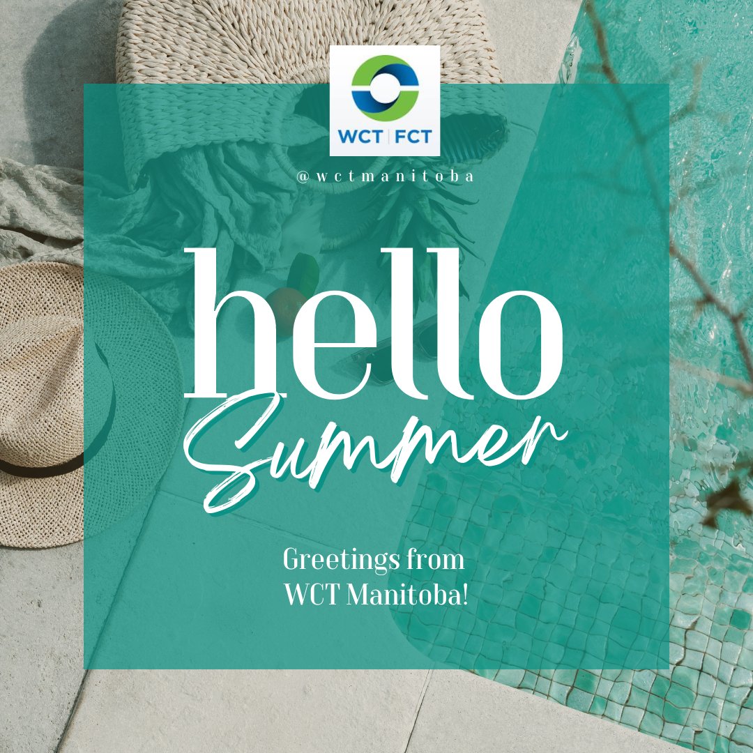 Summer greetings from WCT Manitoba! Our Board is going through some renewal &amp; regrowth: stay tuned for updates &amp; upcoming events. To volunteer &amp;/or support professional women in our communities, please visit wct-fct.com.
#WCTMB #WomenInCommunications #WomenInTech