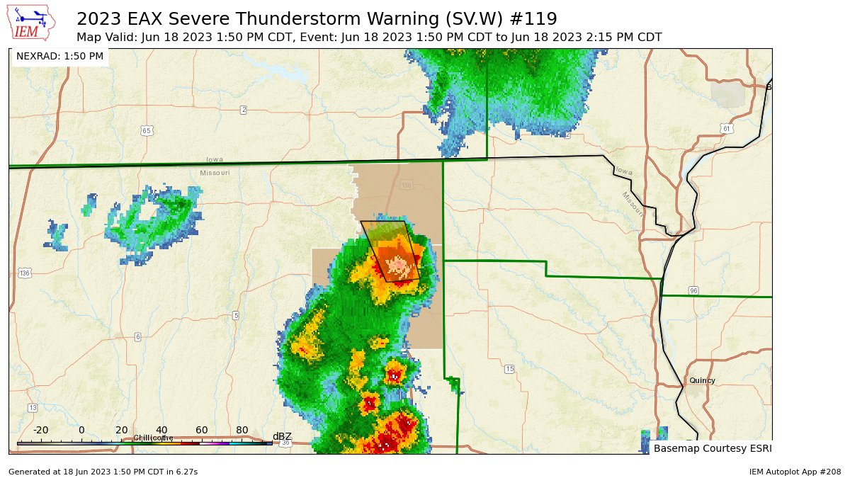 KSstormchasers's tweet photo. EAX issues Severe Thunderstorm Warning [wind: 60 MPH (RADAR INDICATED), hail: 1.00 IN (RADAR INDICATED)] for Adair, Schuyler [MO] till 2:15 PM CDT https://t.co/Gx7agomWlI https://t.co/OljDgJYq5y
