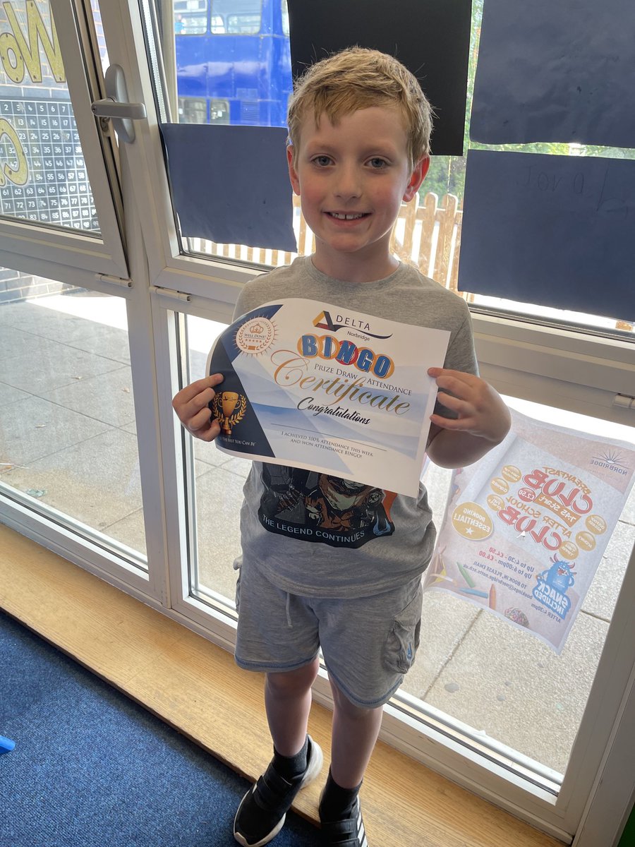 A big well done to this week’s attendance bingo winner! #AttendanceMatters #EveryDayCounts