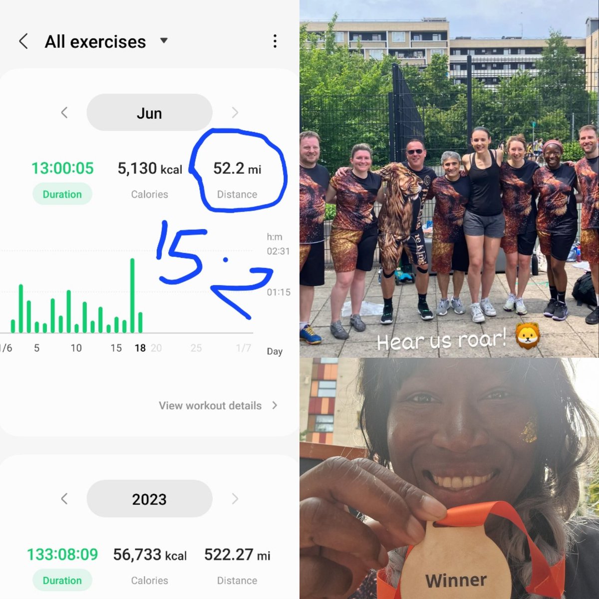 IbiPW's tweet photo. A busy week &amp; hot then wet weather, made it difficult to fit in the miles this week. In spite of being a versatility netball champion (&amp; my body is suffering for it today), it's a lowly 15.2miles for this weeks #nhs1000miles check-in. #activenurse #netballchampions #walkruncycle https://t.co/Z7YqZ6ipwF