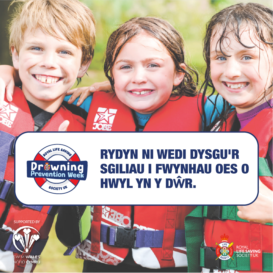 Mae dros 400 o bobl yn boddi’n ddamweiniol bob blwyddyn yn y DU ac Iwerddon 🌊

Rydym yn cefnogi #WythnosAtalBoddi

Cymerwch ran a rhowch y sgiliau i'n plant i fwynhau oes o hwyl yn y dŵr.

Ewch i 🔗 rlss.org.uk

#MwynhewchDŵrDiogel