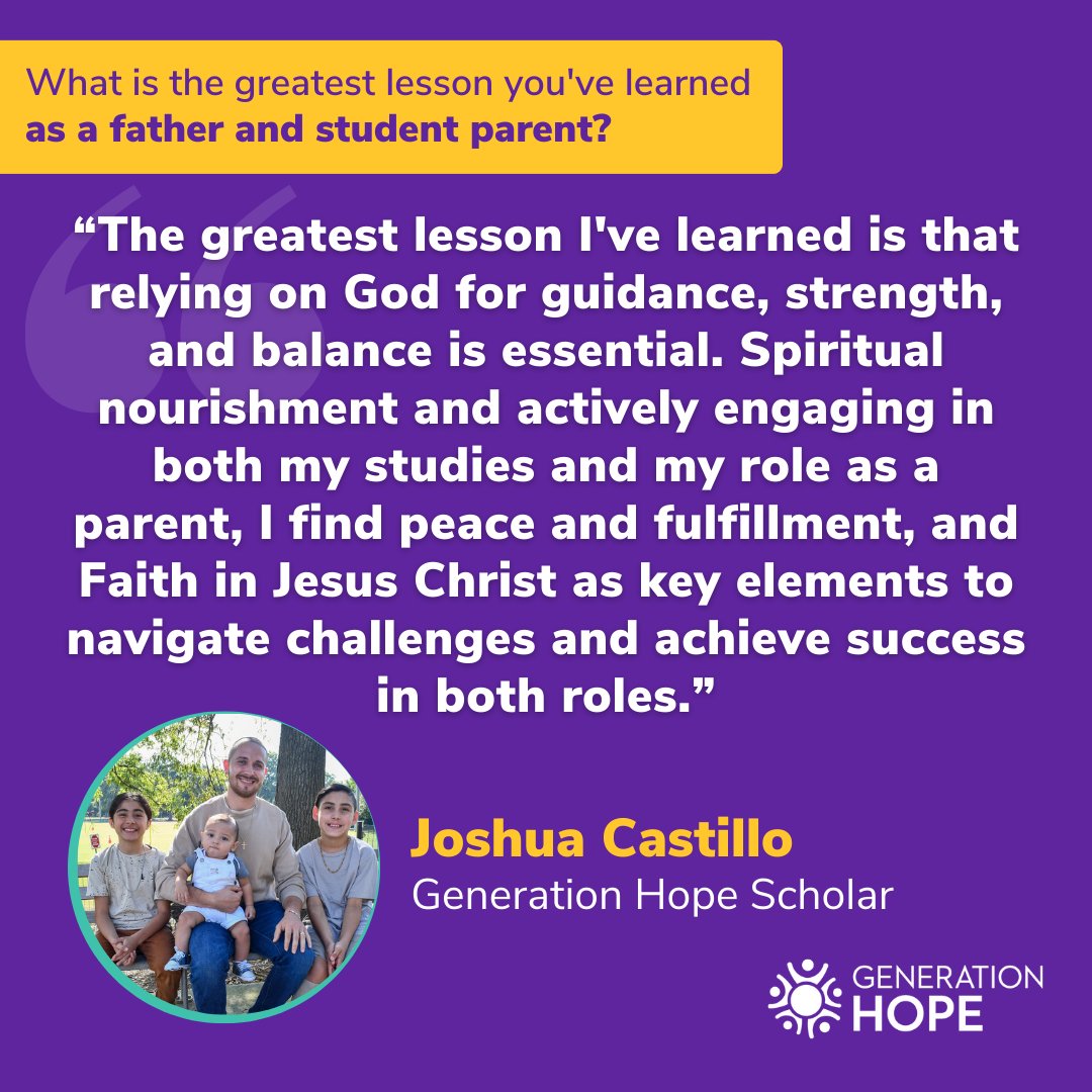 To celebrate #FathersDay, we asked current and former #StudentFathers in our community about the greatest lesson they’ve learned as a father and student parent. Check out what they had to say!