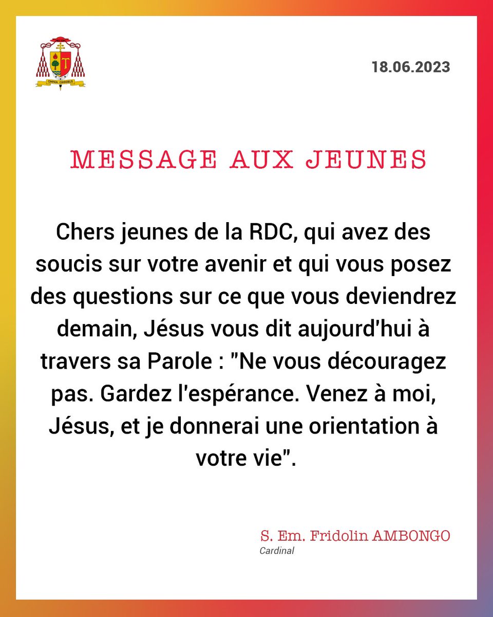 #Interview #Likasi 
#SacréCoeurdeJésus 
Message aux jeunes | 18.06.2023