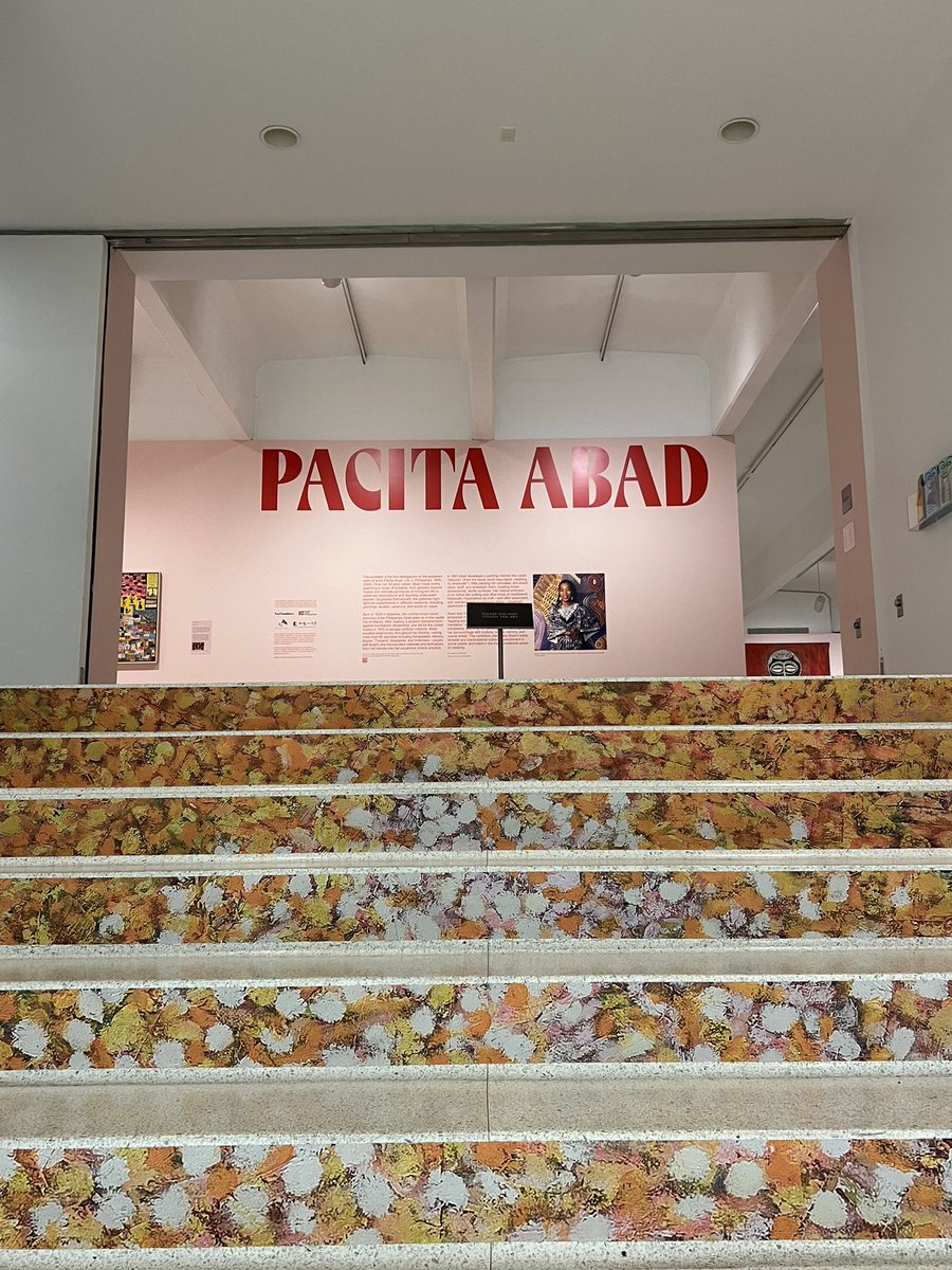 Hello from the Walker!  Art Sunday started early with a bucket list visit to see Pacita Abad exhibit.  Love getting to museum on the open and also learning about a new Artist to me.  Exhibit was colorful, complex, multifaceted.  Recommend.  @walkerartcenter https://t.co/cvVs53hooT