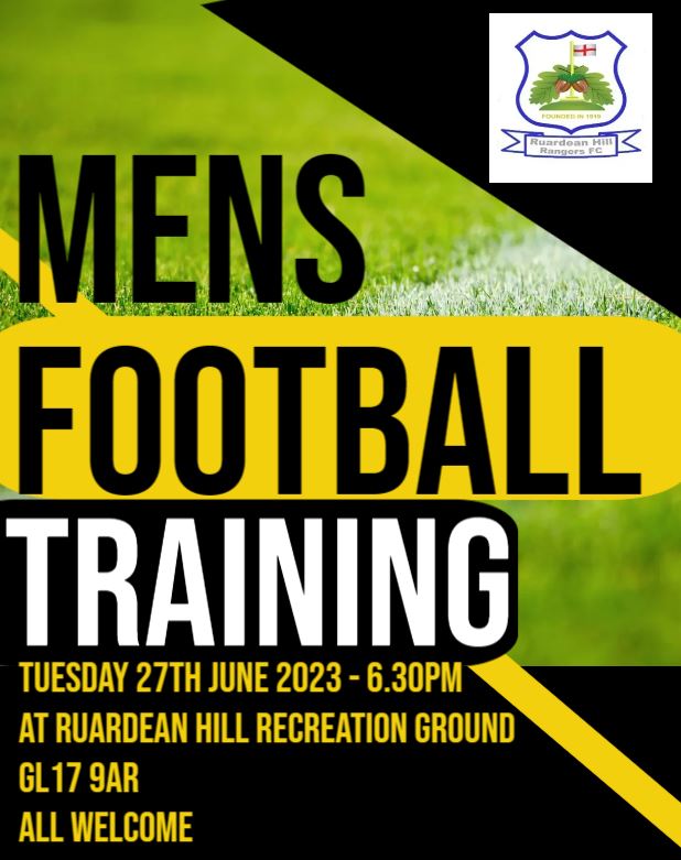 Training starts for Ruardean Hill Rangers in 9 days time, looking forward to seeing old and new faces as the new season draws close !!!!
