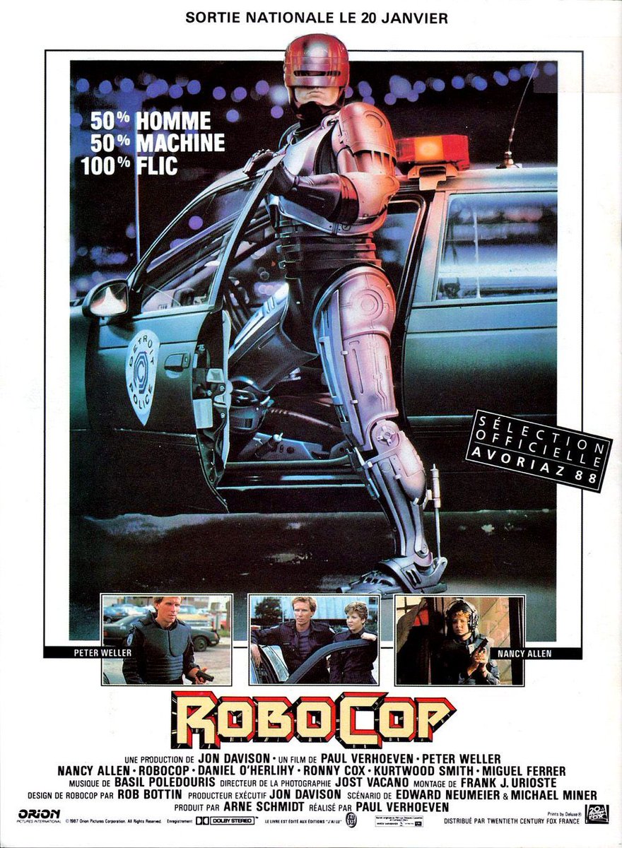 #MomentCinéma en #BluRay 

#JeRegarde :
#Robocop (1987)
Film de #PaulVerhoeven 
Avec #PeterWeller, #NancyAllen ,...

Interdit aux moins de 12 ans