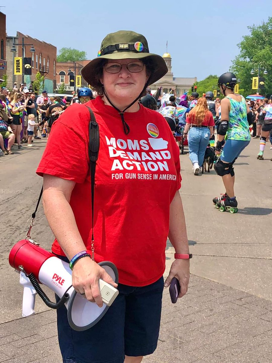 Pride is a protest y'all!  What a beautiful day to celebrate my gay and queer lovelies with the Johnson County @MomsDemand group.  So proud to bring my full self to this movement to #EndGunViolence and work to #DisarmHate everywhere.  Thank you @RTruszkowski for capturing this!