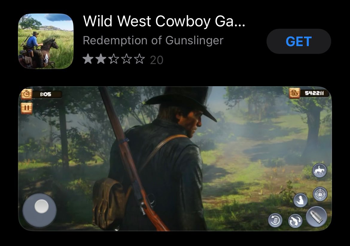on Twitter "Red Dead Redemption II has released on mobile!"