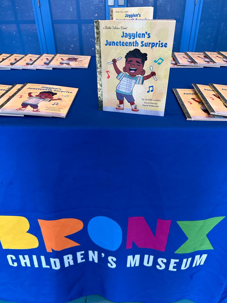 Thanks to a generous donation from @kerrywashington, @BxChildMuseum board member, we're giving away free copies of the Little Golden Book entitled 'Jayylen's Juneteenth Surprise.' #Museum #Juneteenth