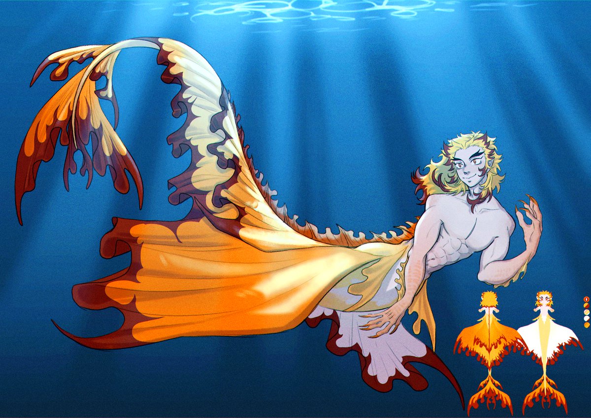 MerlinEmrisM's tweet photo. after reading a bunch of mermaid/siren renkaz au fanfics, decided to finally draw them🔥❄ https://t.co/U5joW6VUGu