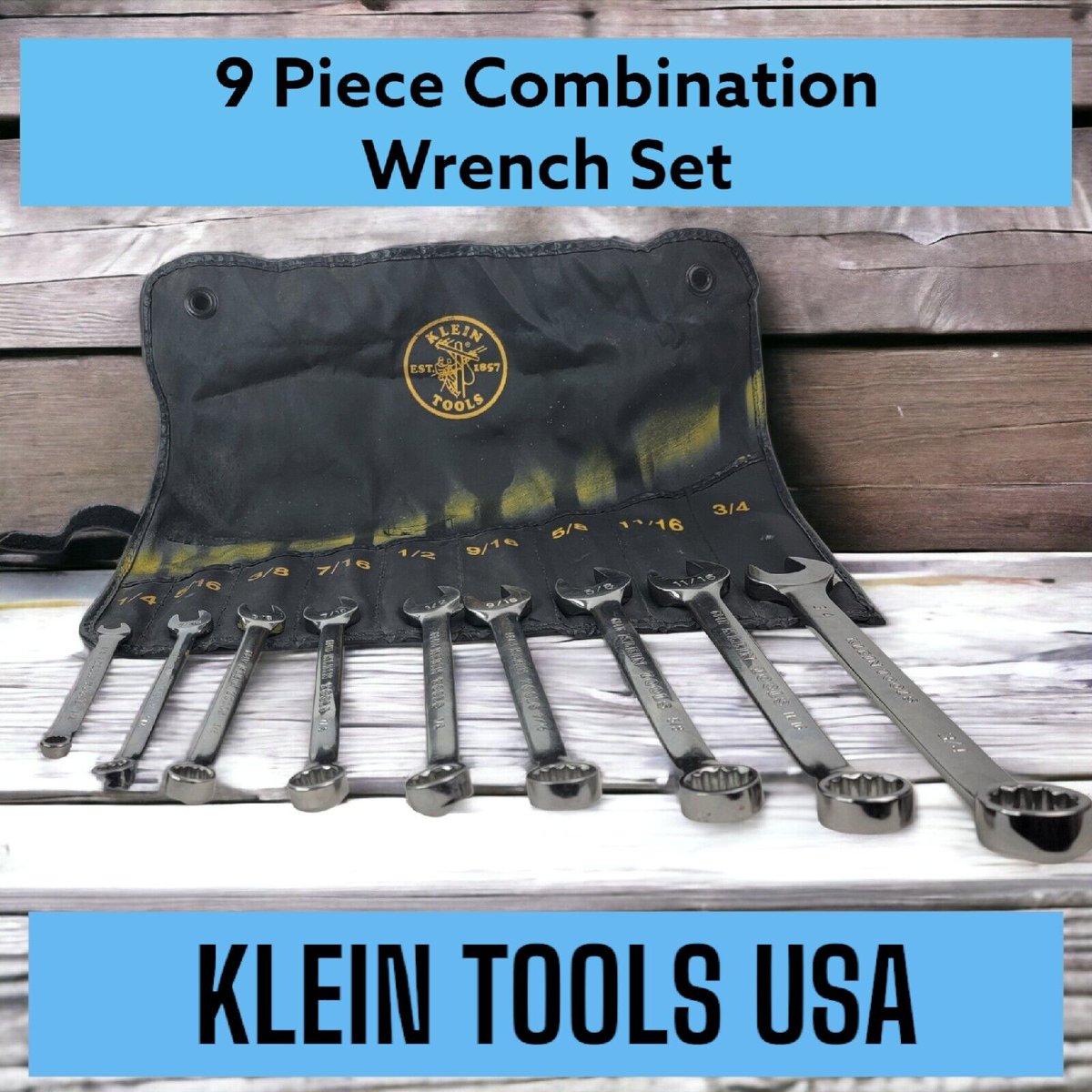 🔧 Upgrade your toolkit with the Klein Tools USA 9-Piece Combination SAE Wrench Set! From 1/4' to 3/4', it's the perfect companion for any DIY project. #KleinTools #QualityCraftsmanship ebay.com/itm/2256254123…