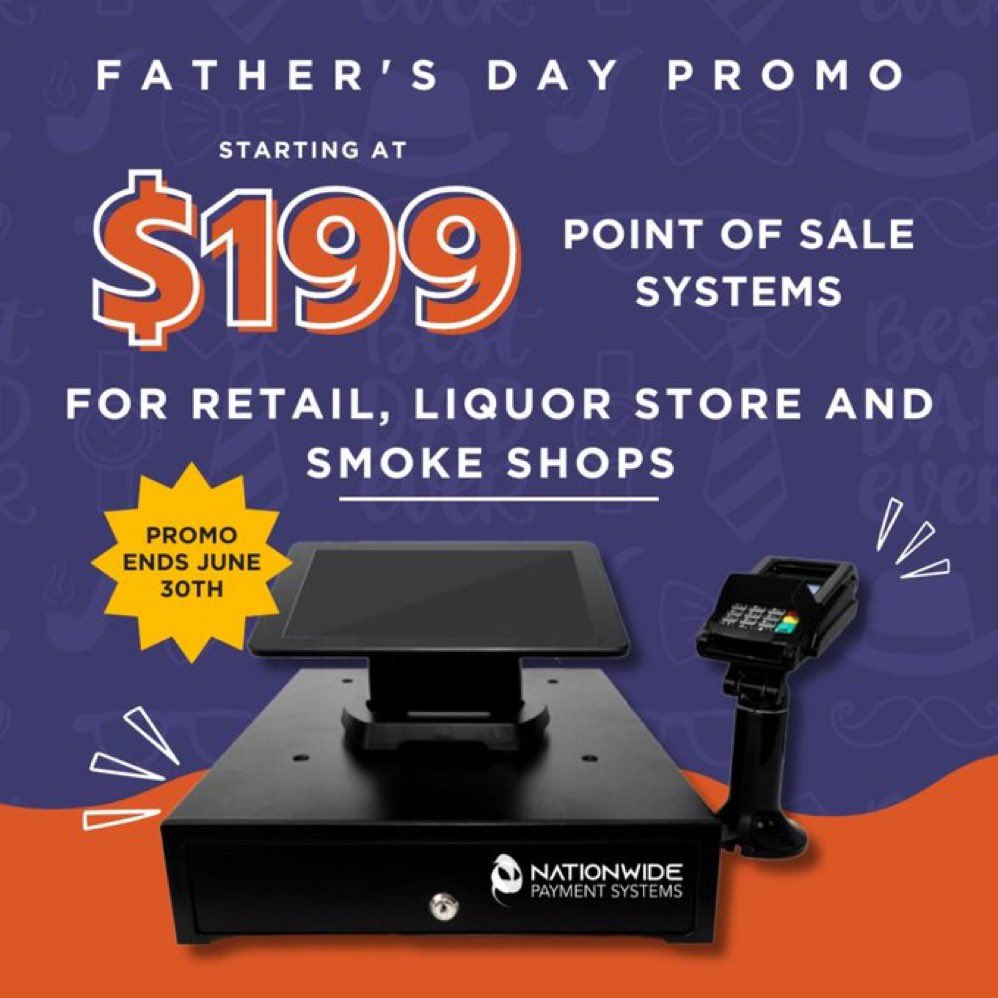 NPSBANK's tweet image. 🎉 Celebrate Father&apos;s Day with incredible savings! 👨‍👧‍👦💥 Upgrade your retail, liquor store, or smoke shop&apos;s efficiency with our top-notch point of sale systems. 💻💰 Offer ends June 30th. ✨ #FathersDayPromo #PointOfSaleSolutions #CashDiscountMadness

nationwidepaymentsystems.com/point-of-sale-…