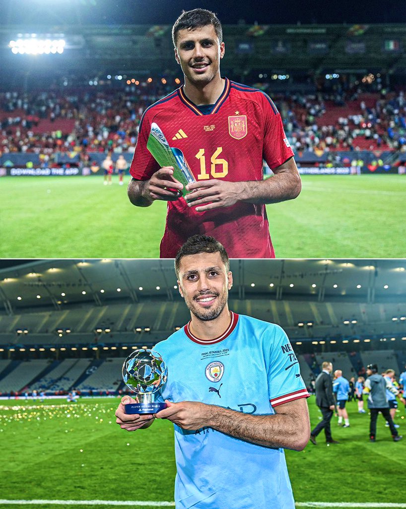 Rodri é eleito o melhor jogador da Champions League 2022/2023