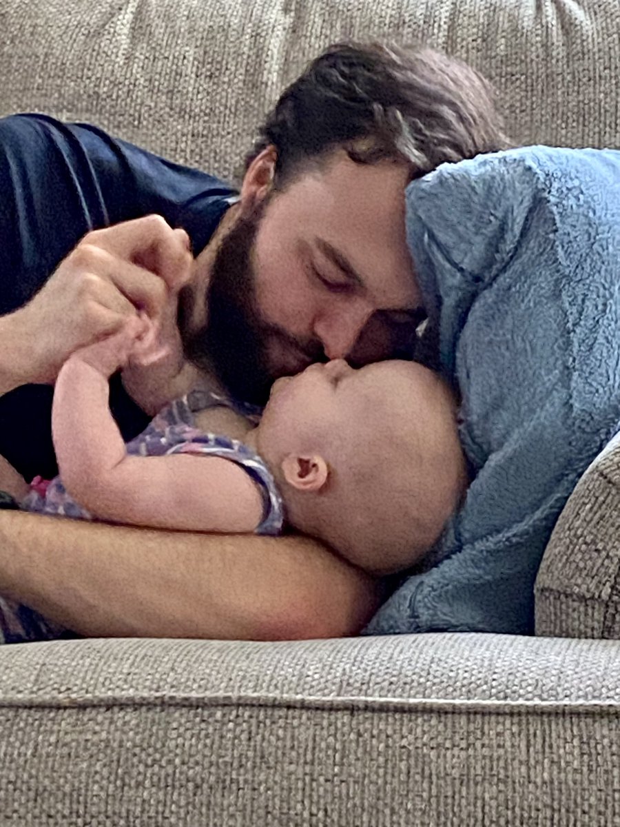 BeallDovel's tweet photo. Happy Father’s Day!! Izzy LOVES pulling on daddy’s beard, watch sports with daddy, and having daddy read her Bible story’s everyday! 🥰 @SlaveOfChrist17 https://t.co/K92SvR17Sf