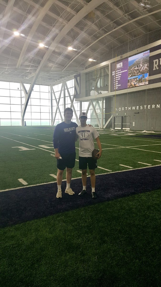I had a great day at Northwestern thank you @hunterrenner19 for helping me with my punts @coachplanz @CNendick25