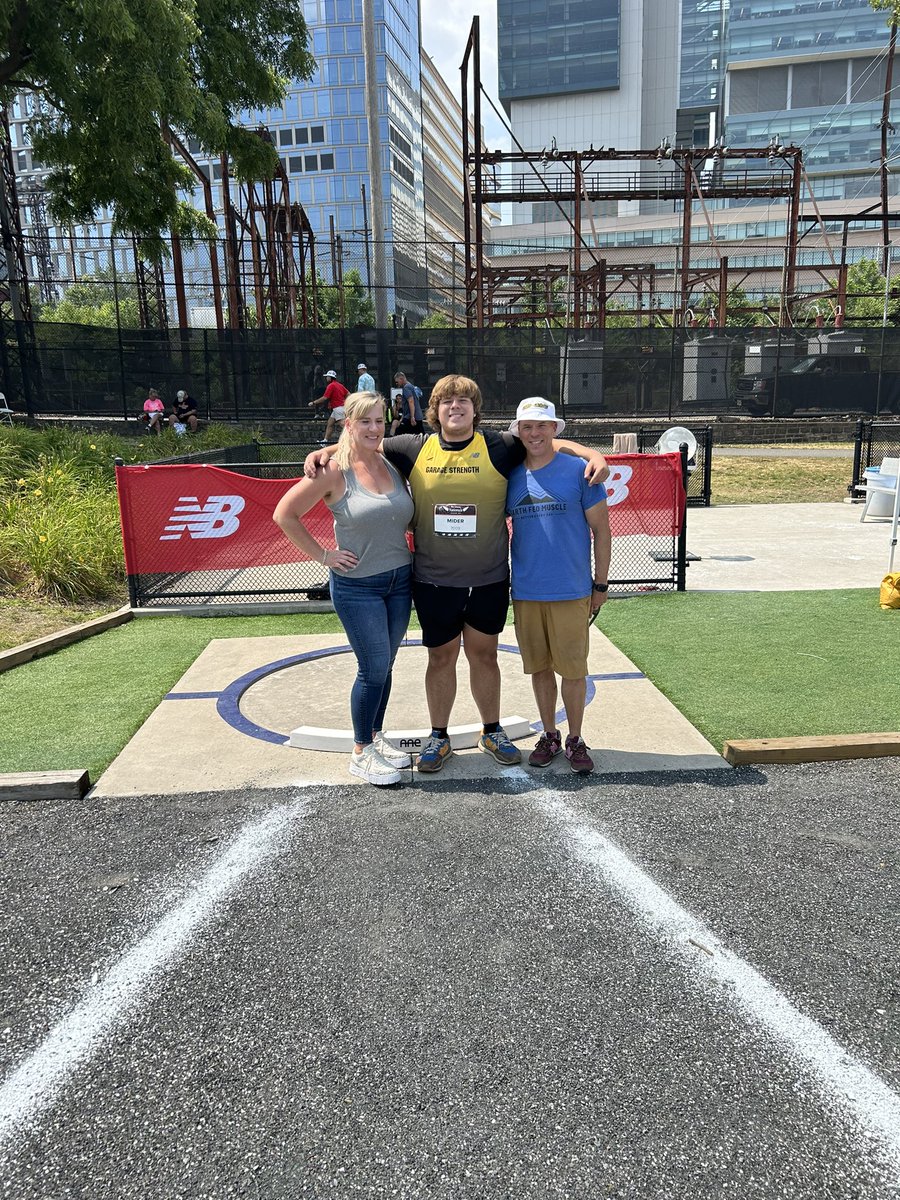 Happy Father’s Day!!! <a href="/MiderBrady/">Brady Mider</a> hit a new PR of 60’ 8.5” made finals and came in 7th out of 40. <a href="/GarageStrength/">Garage Strength</a> <a href="/SpotlightBerks/">Spotlight On Berks Sports</a> <a href="/CentralPARunner/">CentralPARunner</a> <a href="/MDrago59/">Mike Drago</a> <a href="/WeAreBC55/">Bill Hess</a> <a href="/RE_sports/">Reading Eagle Sports</a> <a href="/nationalthrows/">National Throws</a> <a href="/PennTrackXC/">MileSplit Pennsylvania</a>
