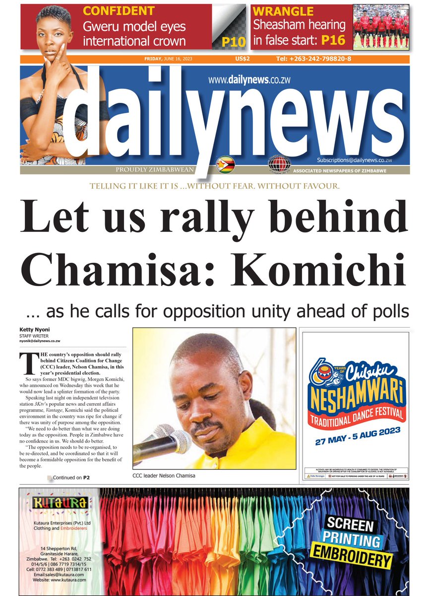 The fall-out between Mwonzora and Komichi is because of the US$200K cash payout from ZANU through the CIO for Mwonzora's preparations for #2023Elections.

After being denied his share Komichi encouraged MDC bigwigs to defect to CCC and openly endorse Chamisa

It's all about money