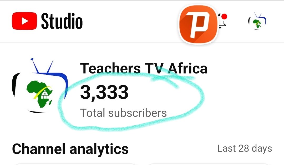 That's Teachers TV Africa growing gradually on YouTube.
Our major objective is to Inform &amp; Transform Nations through educators.