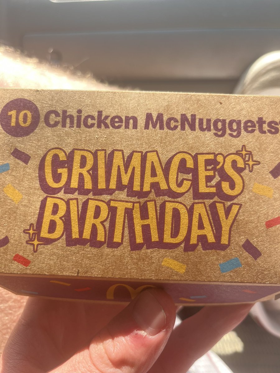 Can't believe we got a holiday weekend just for grimace's birthday