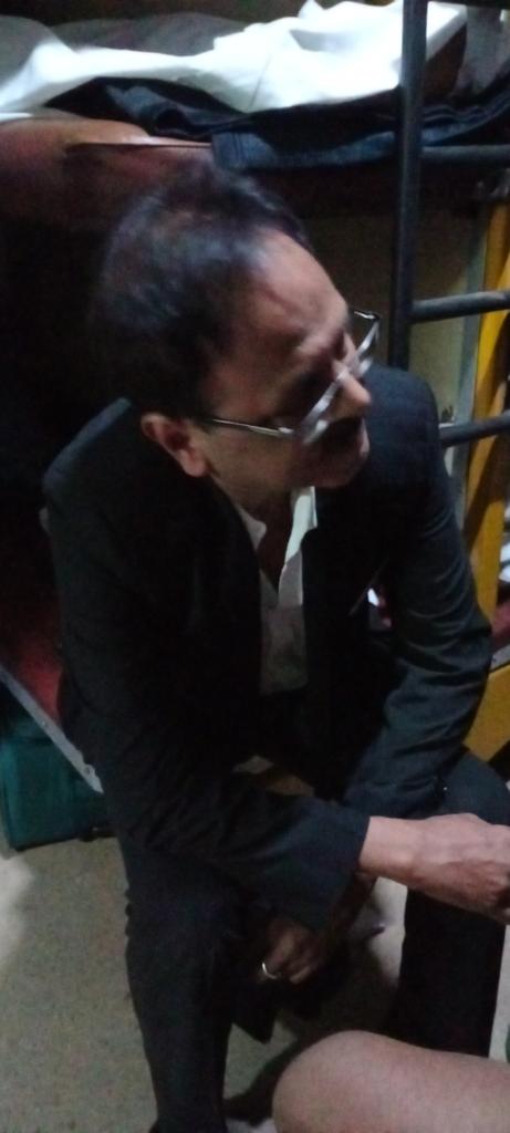 amruta6soni's tweet photo. @RailMinIndia he is the person on duty TC is abused In Train no:15113 coach number B-1 seat number 7 https://t.co/4nY9TH2tTk