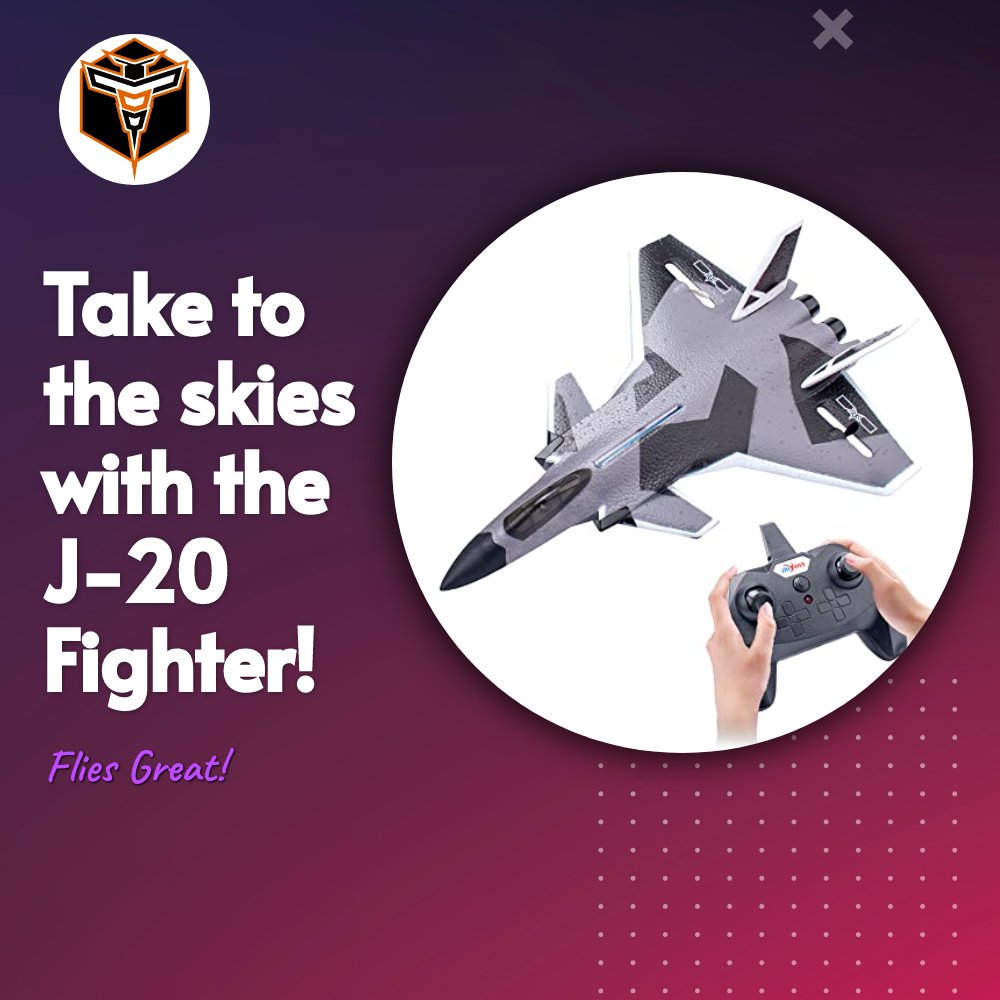 AlToneLLC's tweet photo. Take to the skies with the J-20 Fighter! https://t.co/oByLcQHEVR #AlTone #Skymold #Logie #ad #BeginnerRC https://t.co/mWdrQ3ViUe