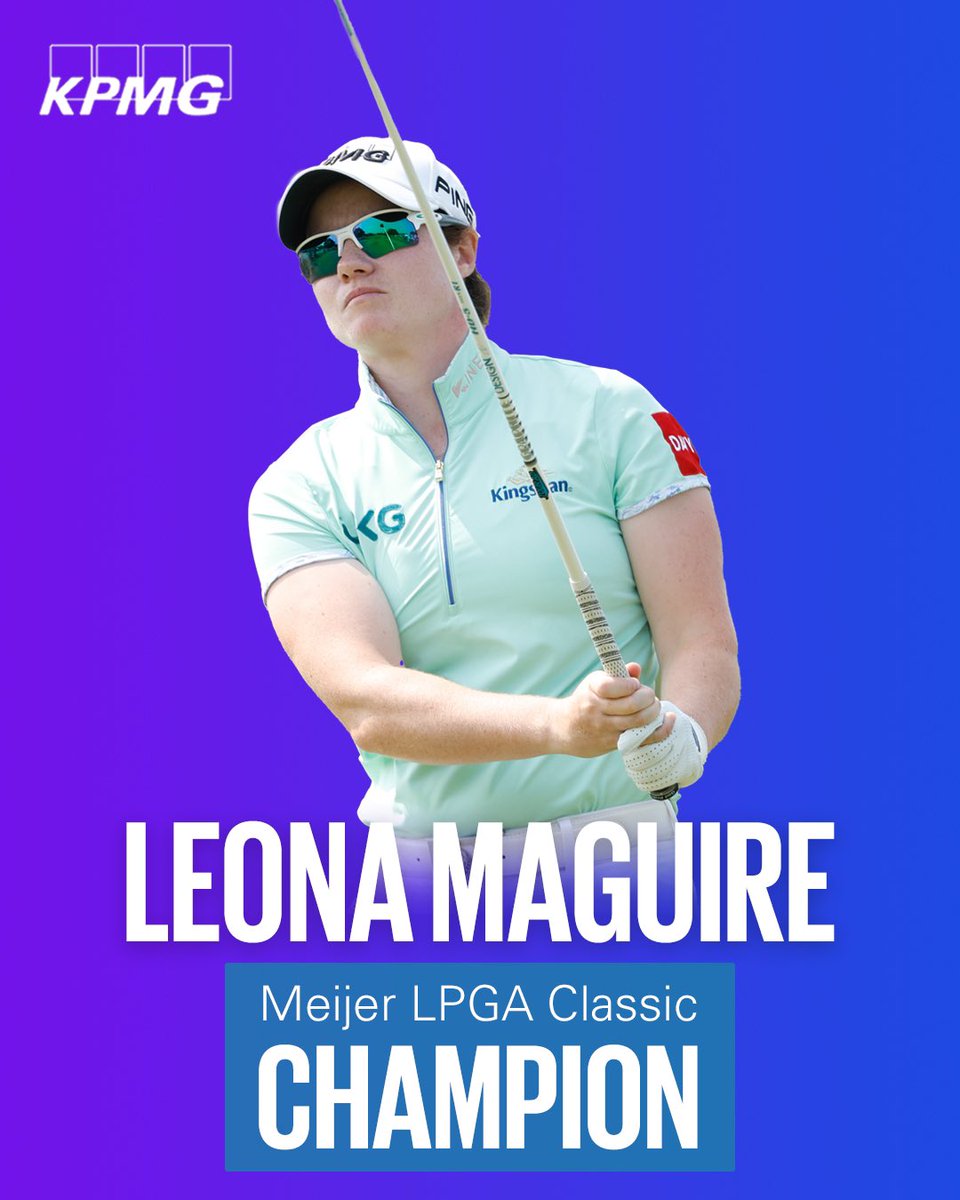Third time’s the charm! ☘️   After runner-up finishes in 2021 and 2022, @leona_maguire has won the 2023 @MeijerLPGA, coming from behind with an incredible final round performance! #TeamKPMG