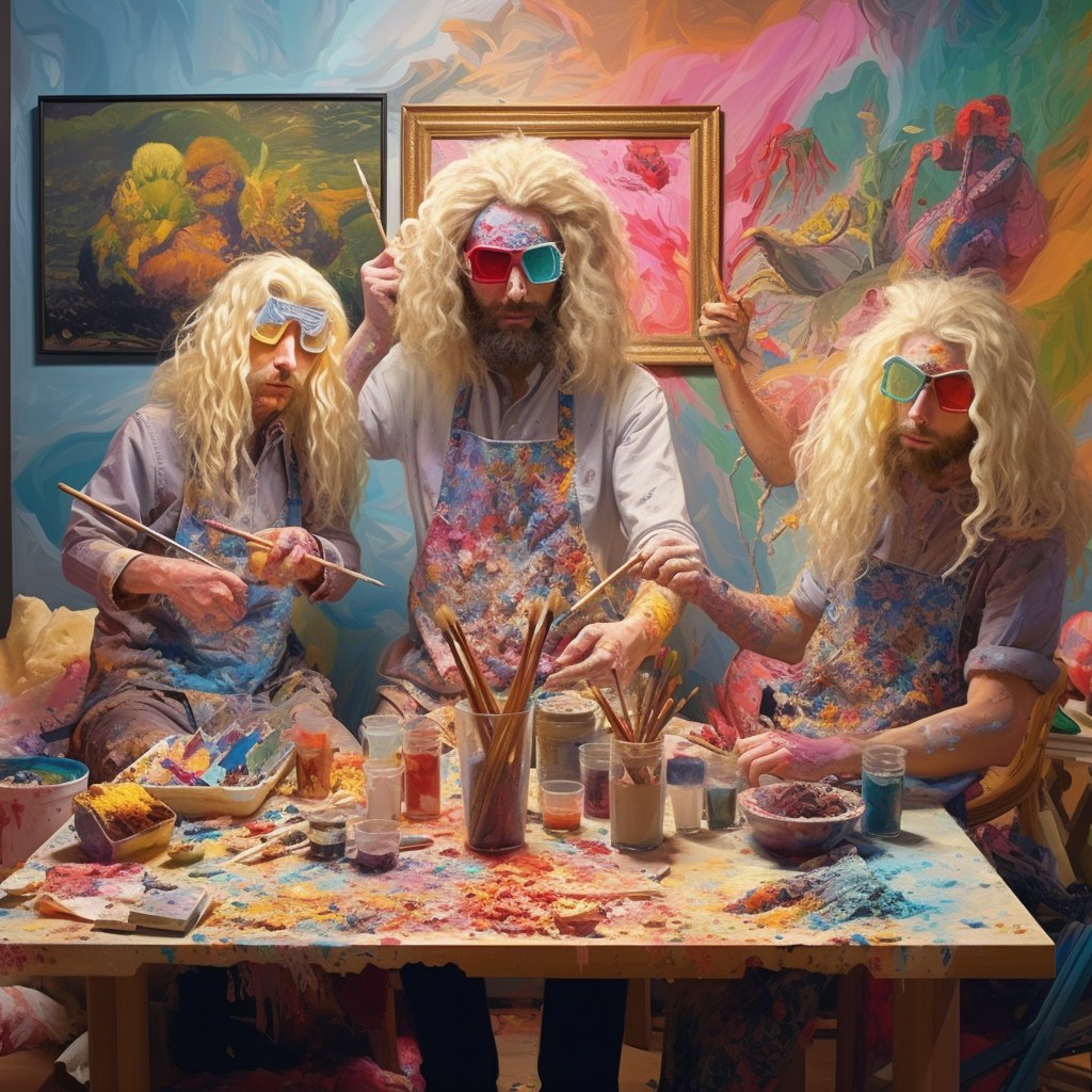 Button_Puppins's tweet photo. The Painted Party People
My 2nd entry for the Weekend AI art contest
@generaitiv
#GAIParty
Model: Luna-Diffusion
My latest piece The Painted Party People is for sale on @Generaitiv at 0.02 ETH. https://t.co/6fuwXgnJiE https://t.co/0OWIrj3MHR