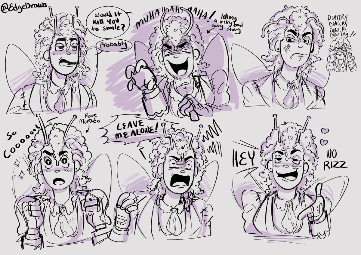 WhOmP whOmP Morado face expressions ✨💜Zero RiZz he’s just a big goof #WelcomeHome #welcomehomeoc