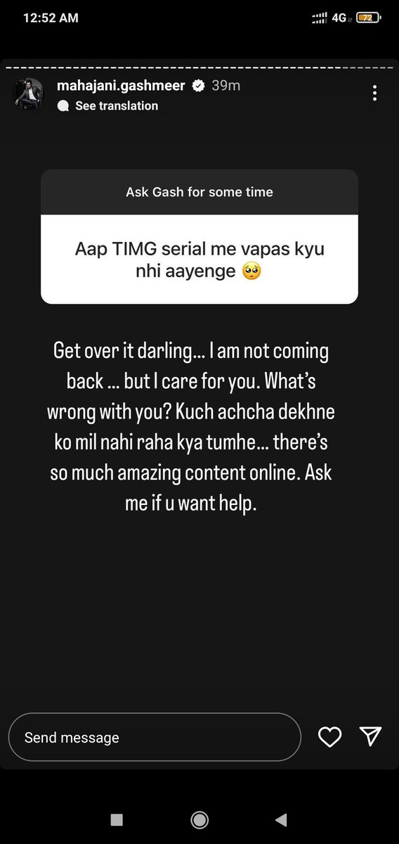 saha_tridha's tweet image. Gashmeer is nothing but rude &amp;amp; arrogant..itna hi problem to tv pe show hi maat karona baba..iv pe saab accha accha bolke haar dusre din ask me session pe kabhi khud k show k ML/FL ko shade karte ho .phir khud k ongoing show ko demean.
#unproblematic 💀💀 biggest joke