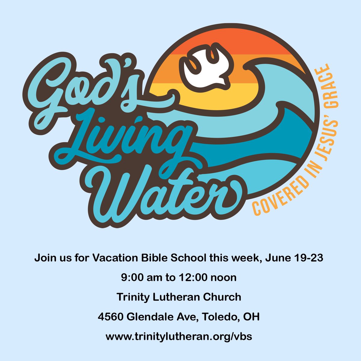 LCCK9Anna's tweet photo. I am so excited for Vacation Bible School this week at @TrinityToledo! Children will have great fun "diving deep into God's living water". Claudia Comfort Dog and I will be there, too. We invite your little ones to join us for an amazing week! ✝️ 💦 😀 #VBS #JesusLovesYou https://t.co/s6IoVzyFPU